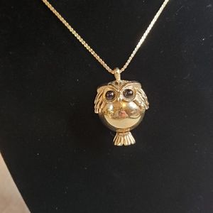 Gold Owl Necklace